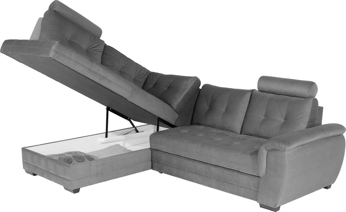 Canapea modulară Falco - gri deschis, Konventionell, textil (183/251cm) - Ondega