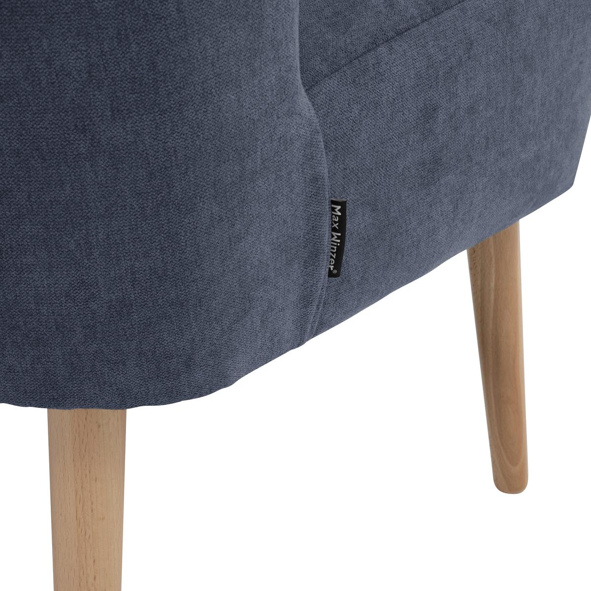 SESSEL FIONA - Blau/Buchefarben, Design, Holz/Textil (58/78/68cm) - Max Winzer