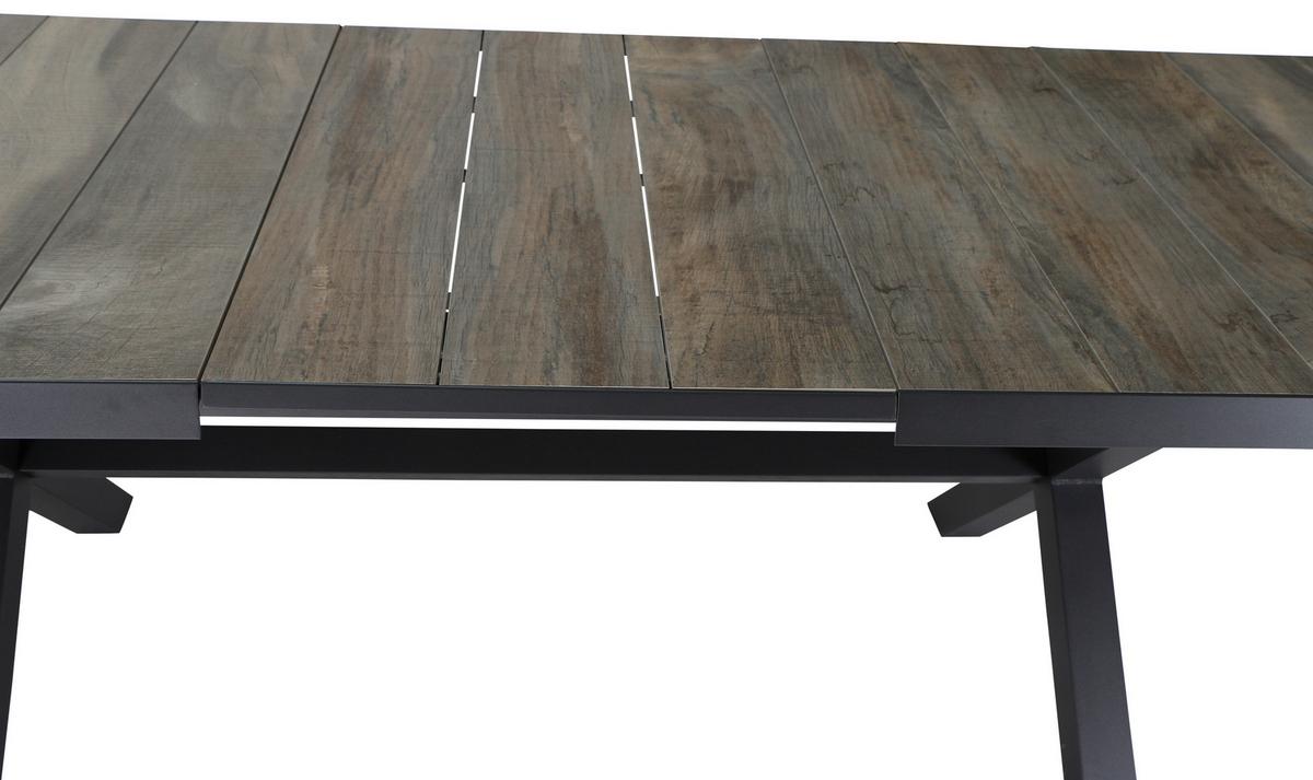 Gartengarnitur Corido 7-tlg. Grau - Grau, Basics, Keramik/Kunststoff (100/109/200cm) - Siena Garden