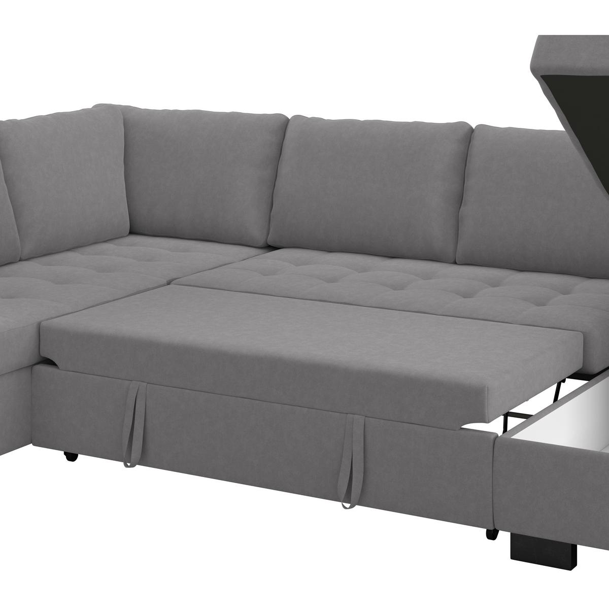 Canapea modulară MALTE - gri, Modern, textil (178/305/155cm) - Luca Bessoni