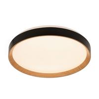 LAMPA SUFITOWA LED NASHVILLE - czarny/kolor dębu sonoma, Basics, tworzywo sztuczne/metal (48/8cm) - Novel