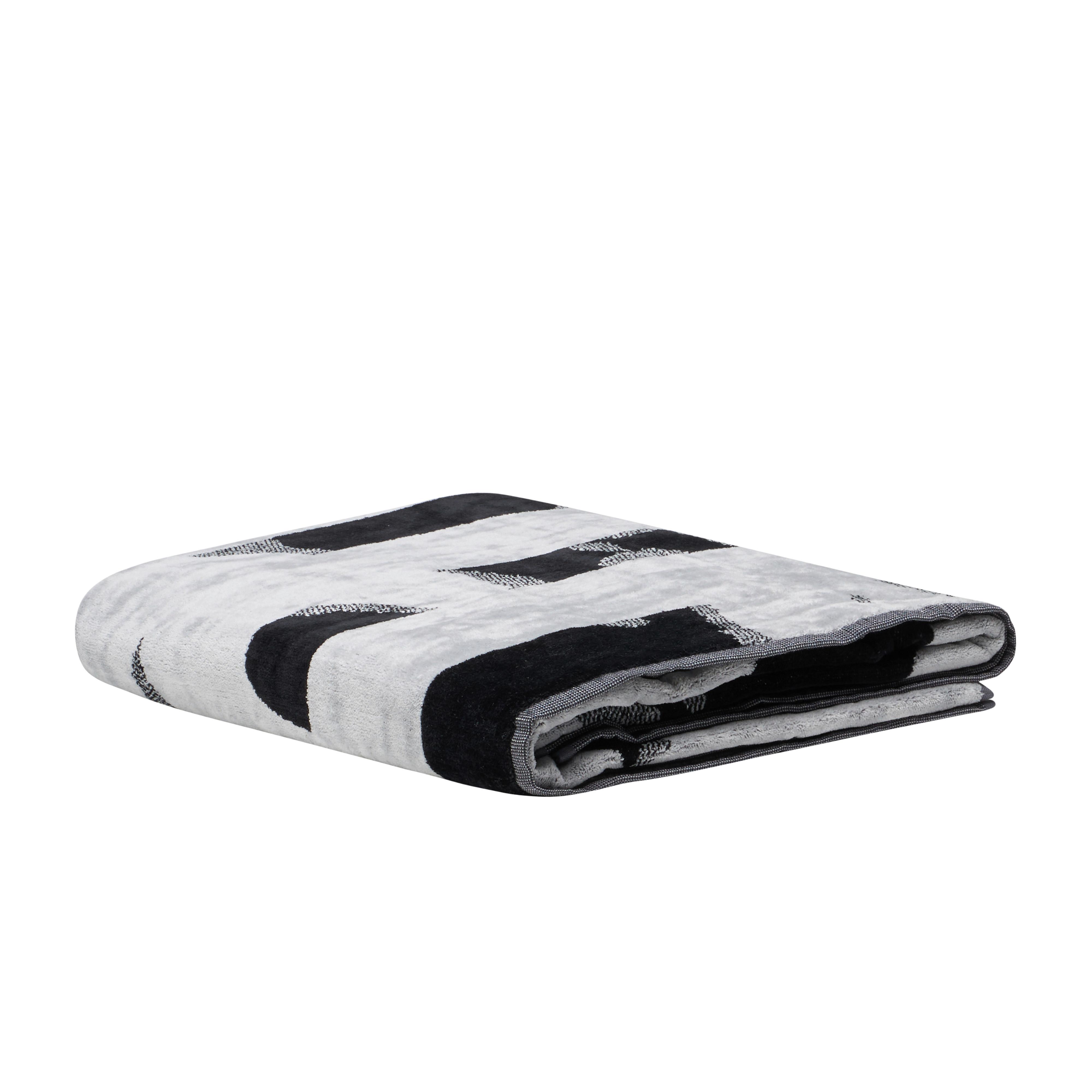 RĘCZNIK PLAŻOWY FLORASHADOW - czarny, Basics, tkanina (95/180cm) - Diesel