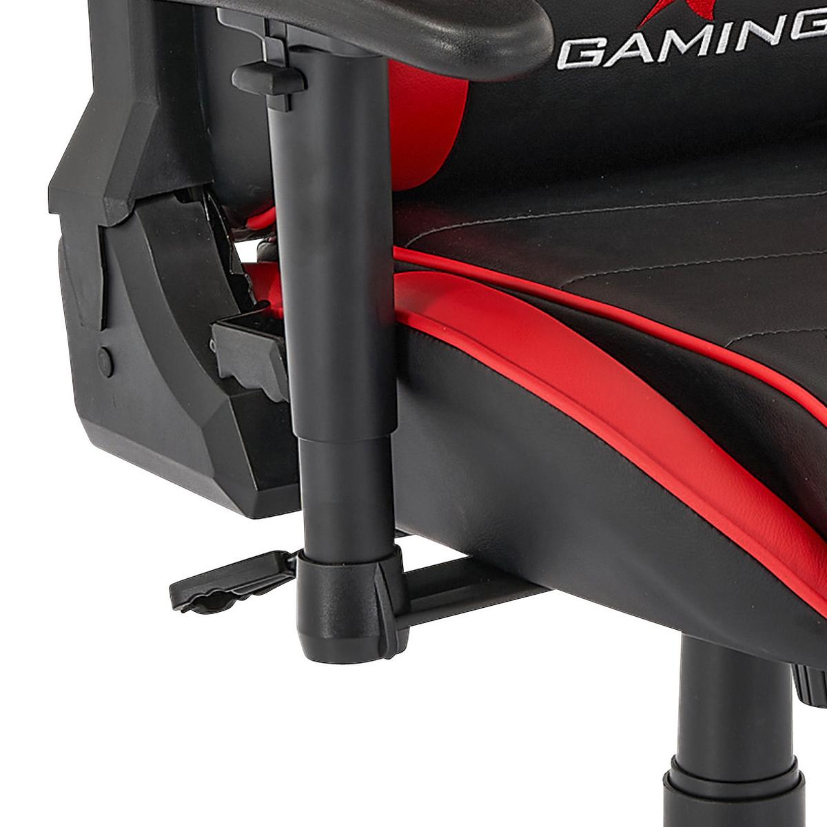Scaun de gaming GENF - roșu/negru, Modern, plastic/metal (70/137/57cm) - Modern Living
