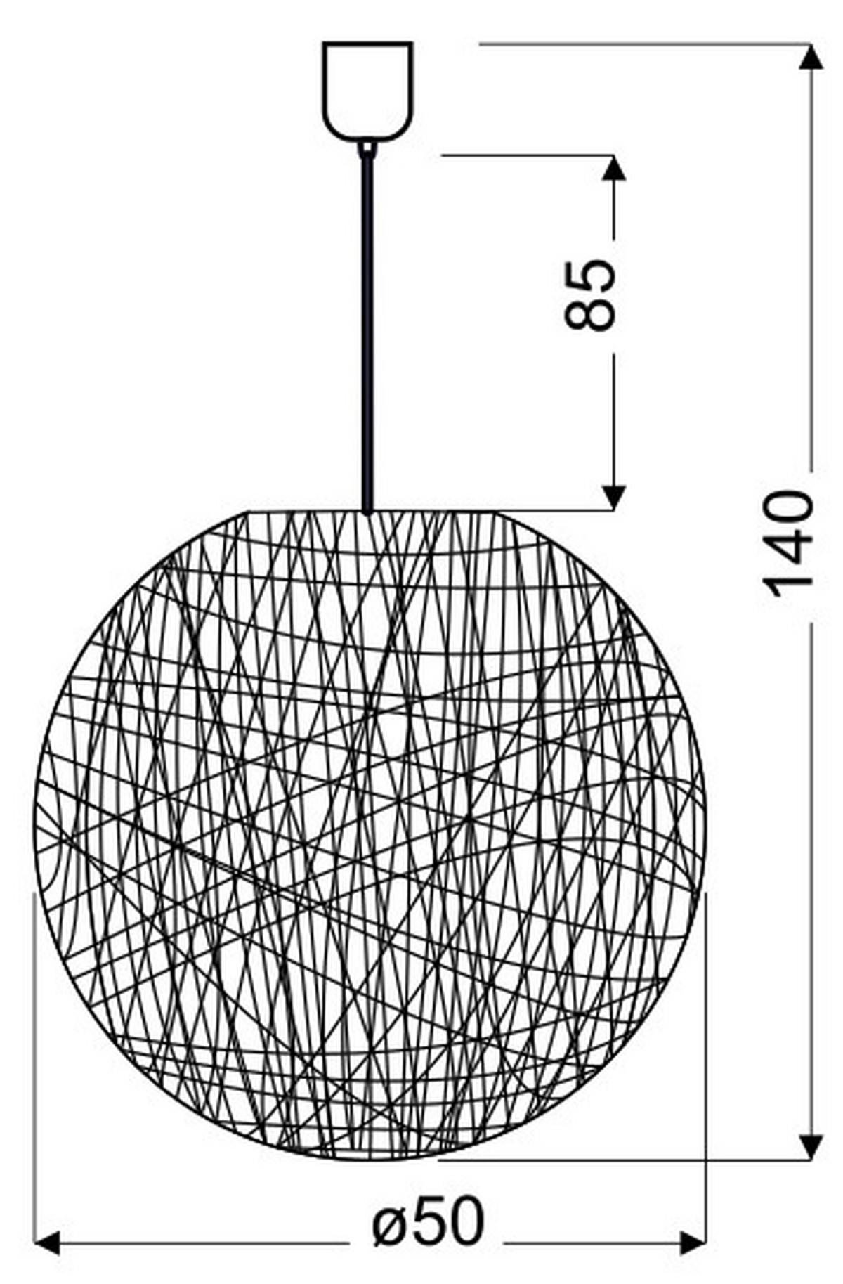 Viseća Svjetiljka Caruba - bijela, Konvencionalno, tekstil (50/50/140cm)