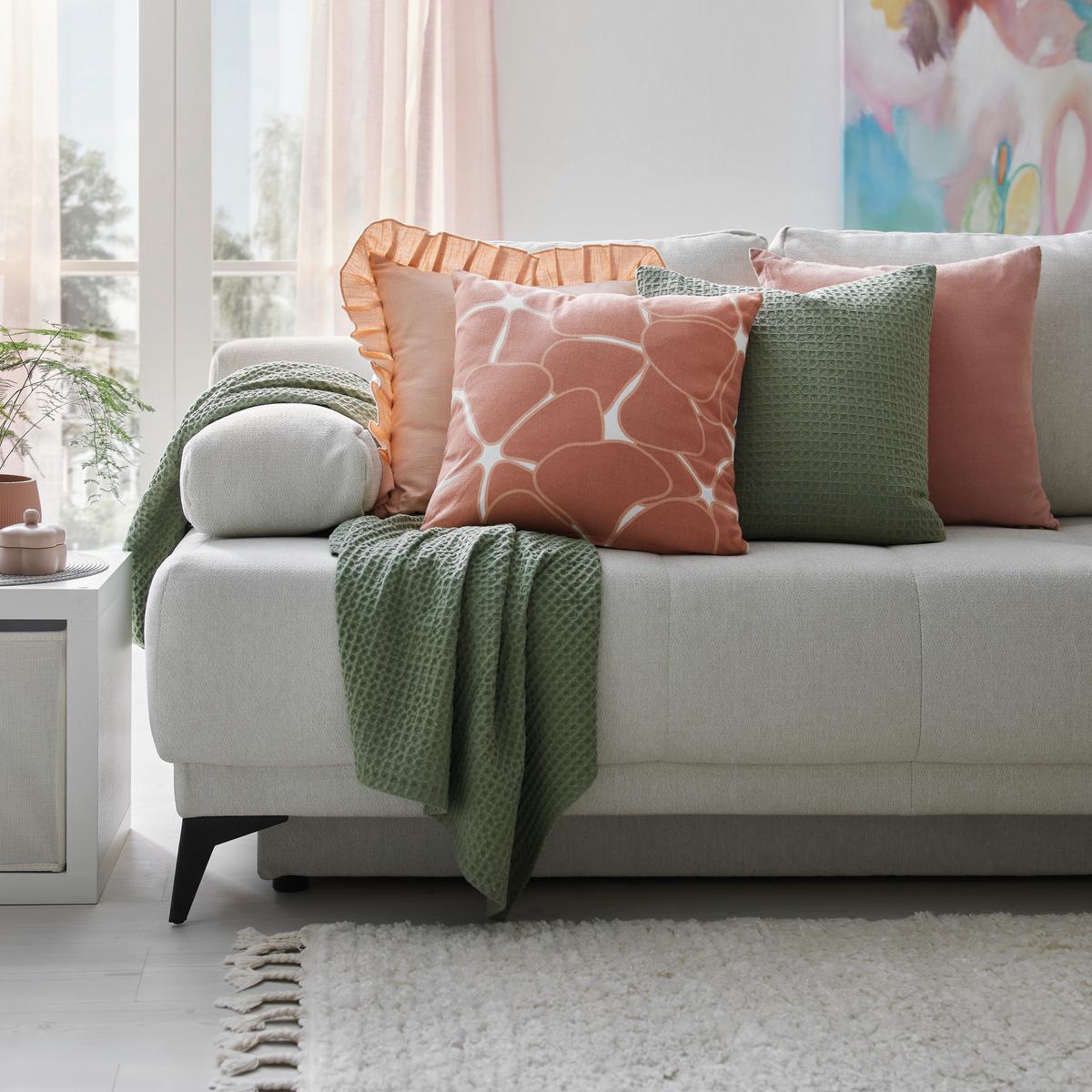 Zierkissen Paula in Rosa ca. 45x45cm - Rosa, MODERN, Textil (45/45cm) - Modern Living