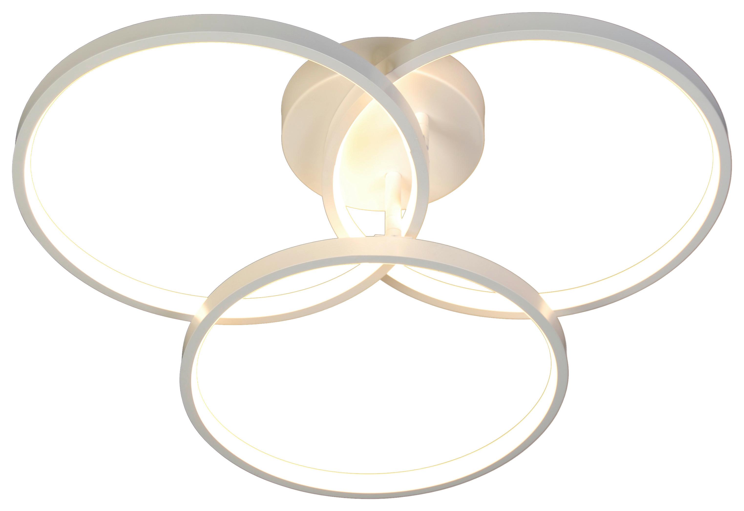 LAMPA SUFITOWA LED MOON - biały, Trend, tworzywo sztuczne/metal (70/12cm) - Novel