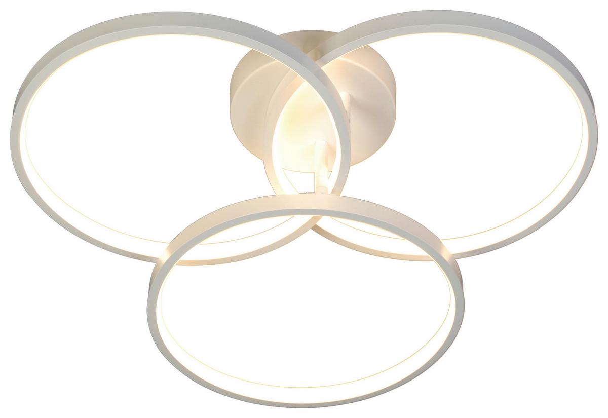 LAMPA SUFITOWA LED MOON - biały, Trend, tworzywo sztuczne/metal (70/12cm) - Novel