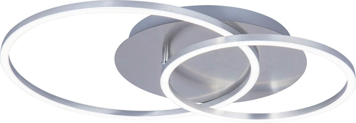 LAMPA SUFITOWA LED FONTANA *SBN* - kolor aluminiowy, Design, tworzywo sztuczne/metal (54,7/40/7cm) - Novel