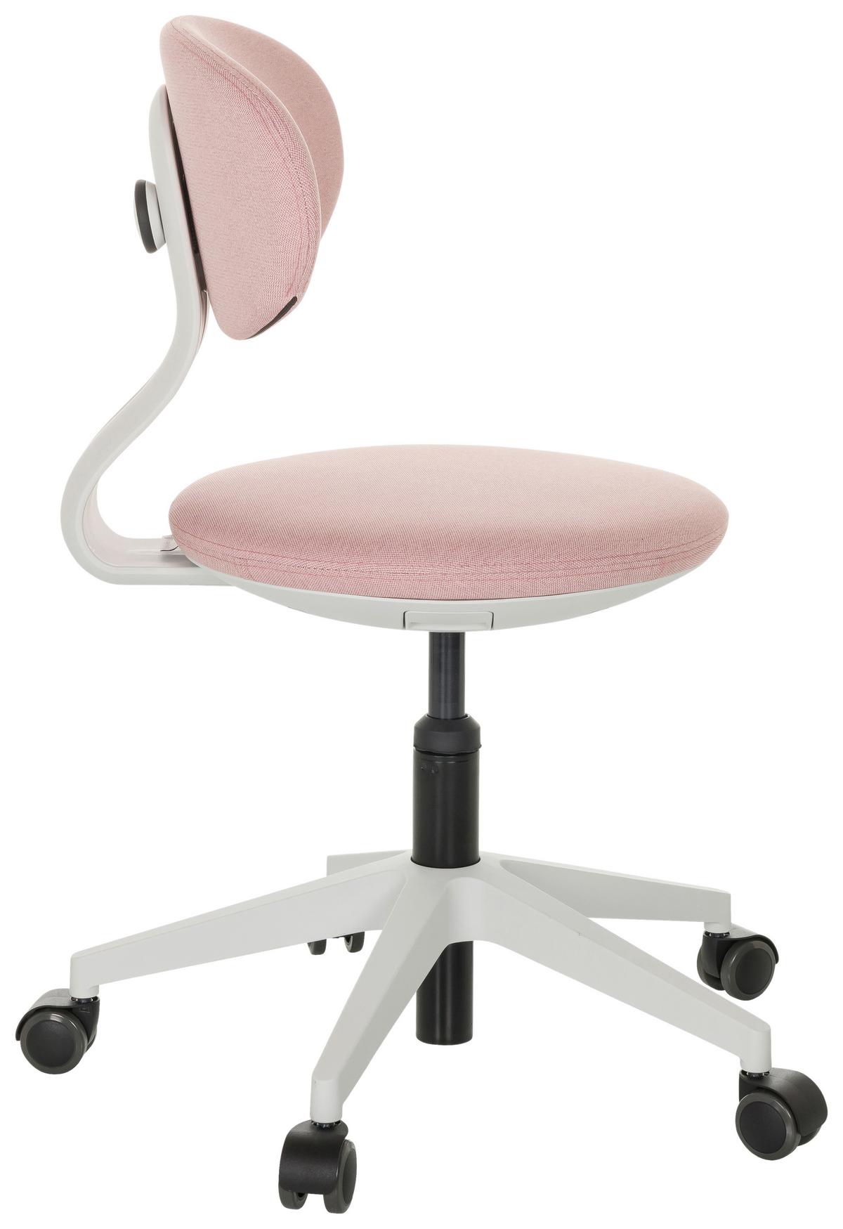 Otroški Vrtljivi Stol Minimovo, Roza - roza/bela, Basics, umetna masa/tekstil (42/66-87/52cm) - MID.YOU