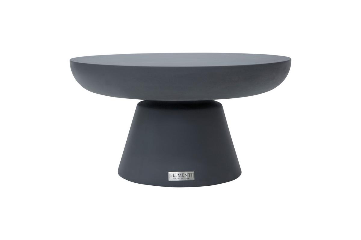 Loungetisch Kylix Faserbeton Dunkelgrau - Dunkelgrau, MODERN, Stein (86/86/35,6cm) - Gardenson