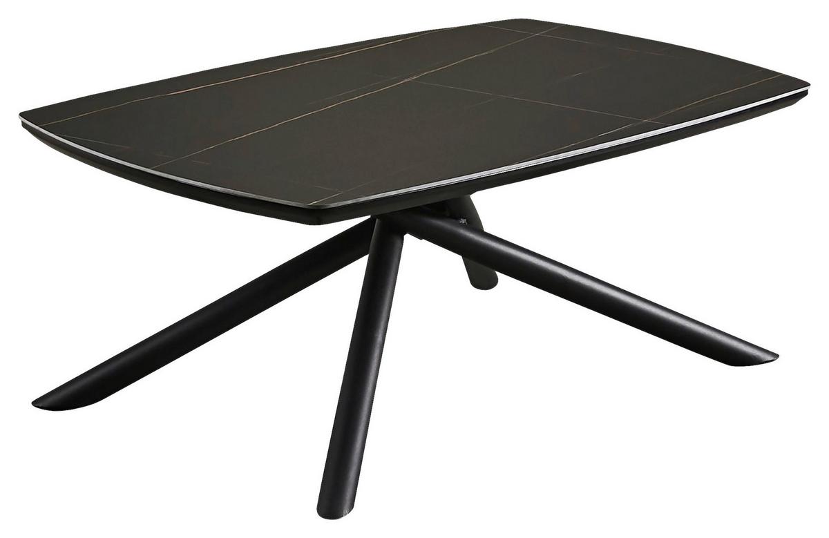 STOLIK KAWOWY SPIDER - czarny, Design, metal/ceramika (120/70/46cm) - Stylife