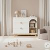 ÉTAGÈRE POUR ENFANTS ENNY - couleur hêtre/blanc, MODERN, matériau en bois/bois (118/95/39cm) - Bessagi Kids