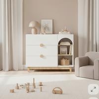 Kinderregal Enny Weiß/Buchefarben - Buchefarben/Weiß, MODERN, Holz/Holzwerkstoff (118/95/39cm) - Bessagi Kids