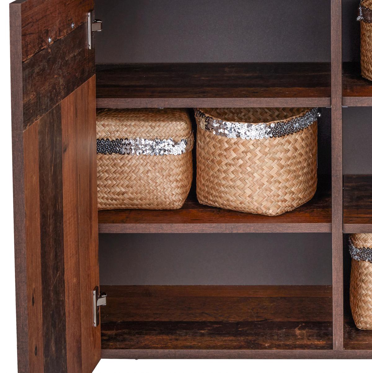 Comodă Ontario - culoare lemn stejar/gri, Trend, material pe bază de lemn (96/94/37cm) - Zandiara