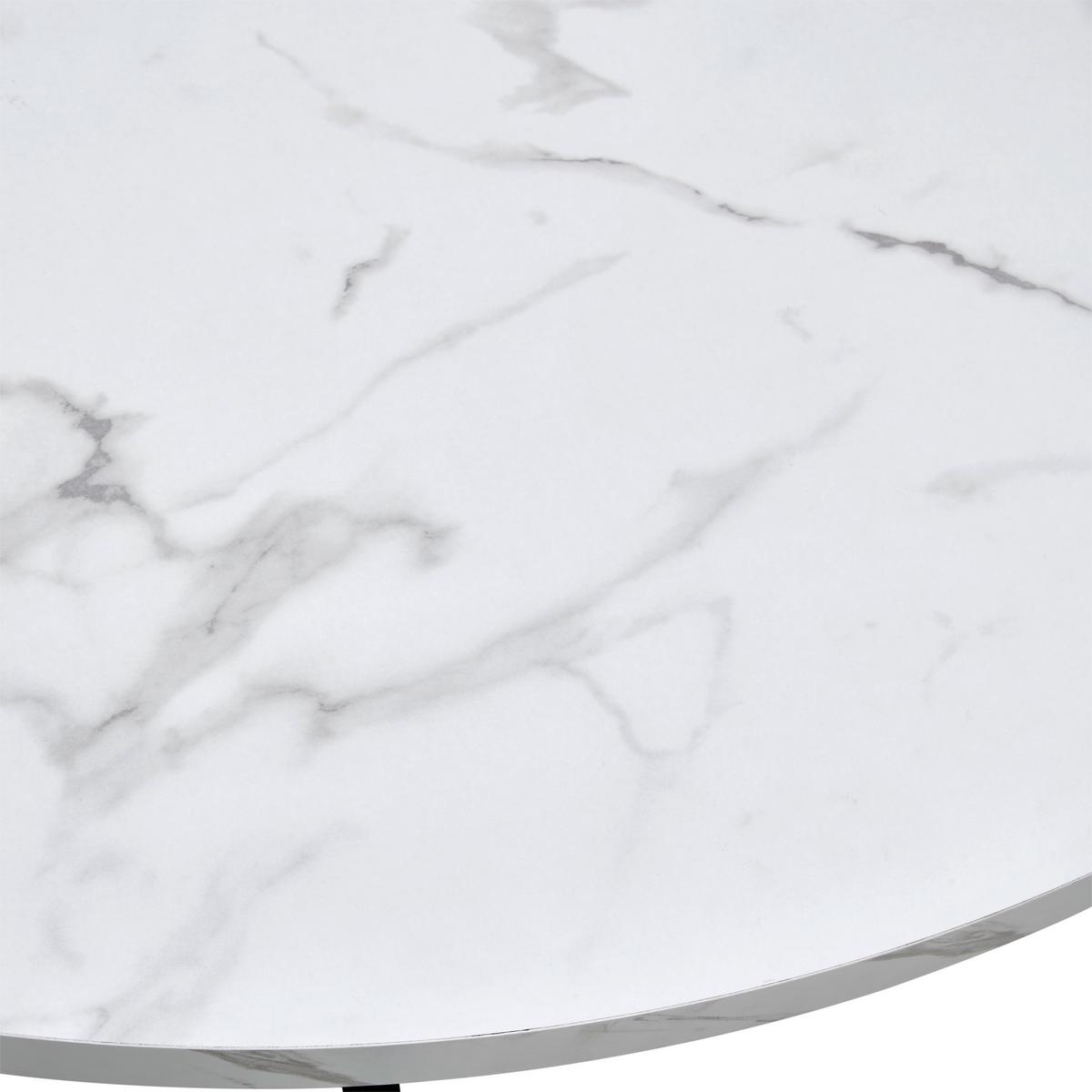 STÓŁ DO JADALNI MONTE - czarny/biały, Modern, materiał drewnopochodny/metal (120/120/75cm) - MID.YOU