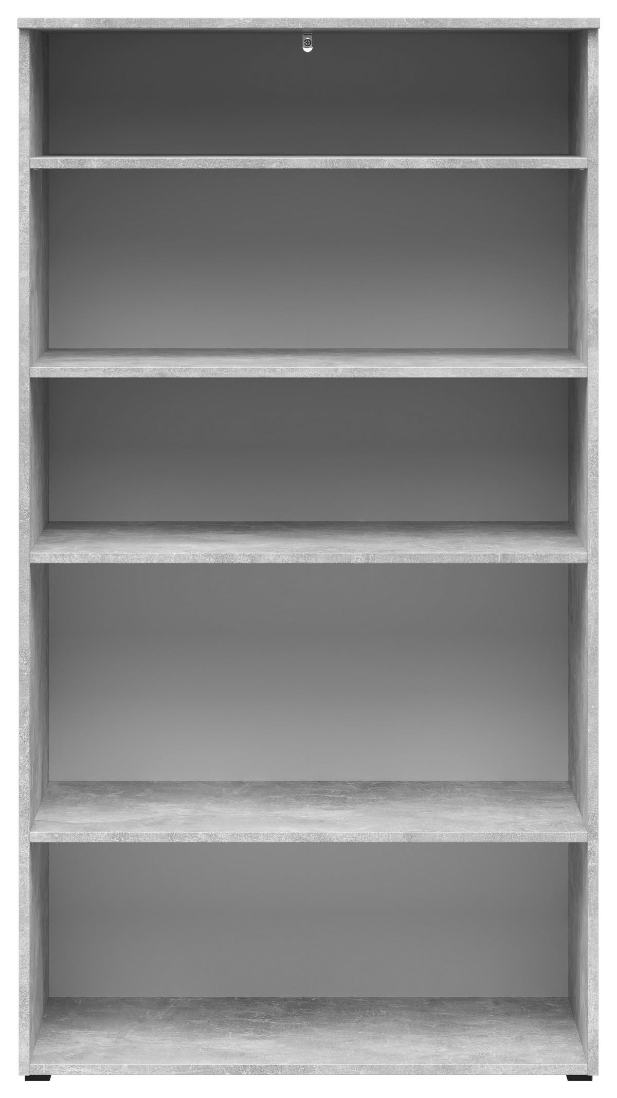 Regal Multistauraum Betonoptik - Anthrazit/Grau, MODERN, Holzwerkstoff/Kunststoff (80/147/40cm) - Mömax