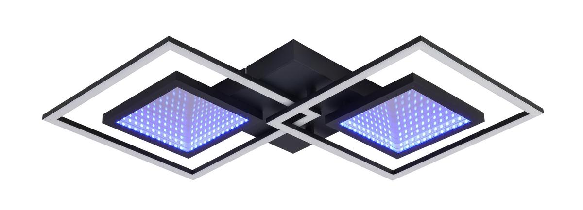 Stropna Led Svjetiljka Preceval - crna, metal/plastika (74/42/6cm) - Premium Living