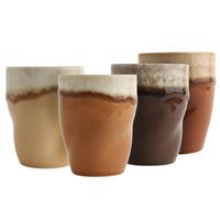 Set Skodelic Squeezy Mocha, 4-Delni - krem barve/umazano rjava, Basics, keramika (11/8cm) - Creatable