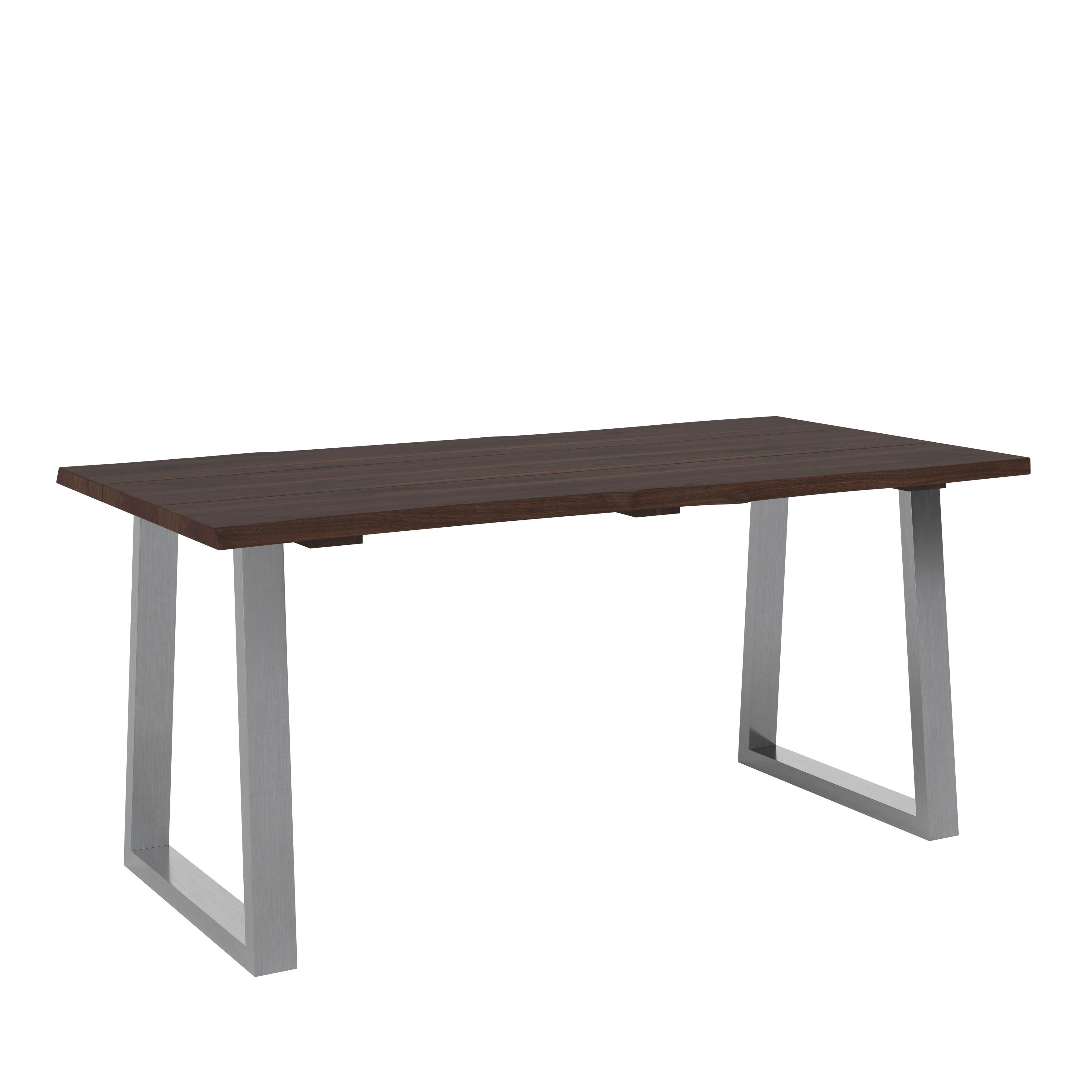 Vrtna Miza Mauro Siva, Masivno, 180x90 - barva oreha, Moderno, kovina/les (180/90/77cm) - Bessagi Garden