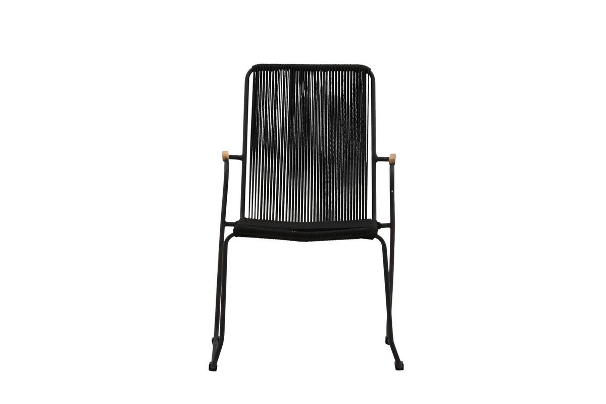 GARTENSESSEL BOIS - Schwarz, KONVENTIONELL, Metall (55/82/51cm) - Gardenson