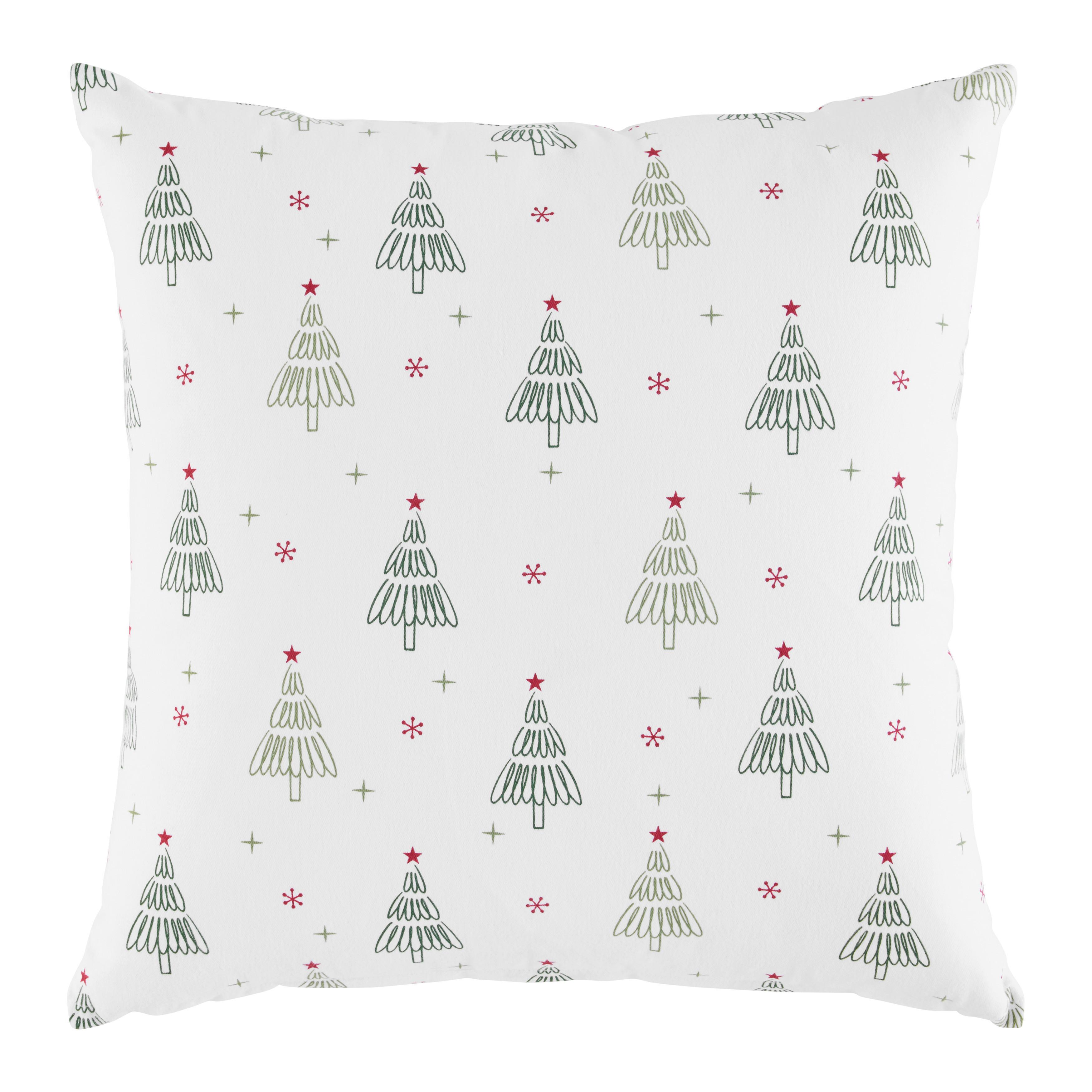 Zierkissen Bäume Weiß ca. 45x45cm - Weiß, KONVENTIONELL, Textil (45/45cm) - Mömax