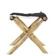 Klapphocker Emmi - Schwarz/Weiß, KONVENTIONELL, Holz/Weitere Naturmaterialien (57/48/47cm) - Premium Living