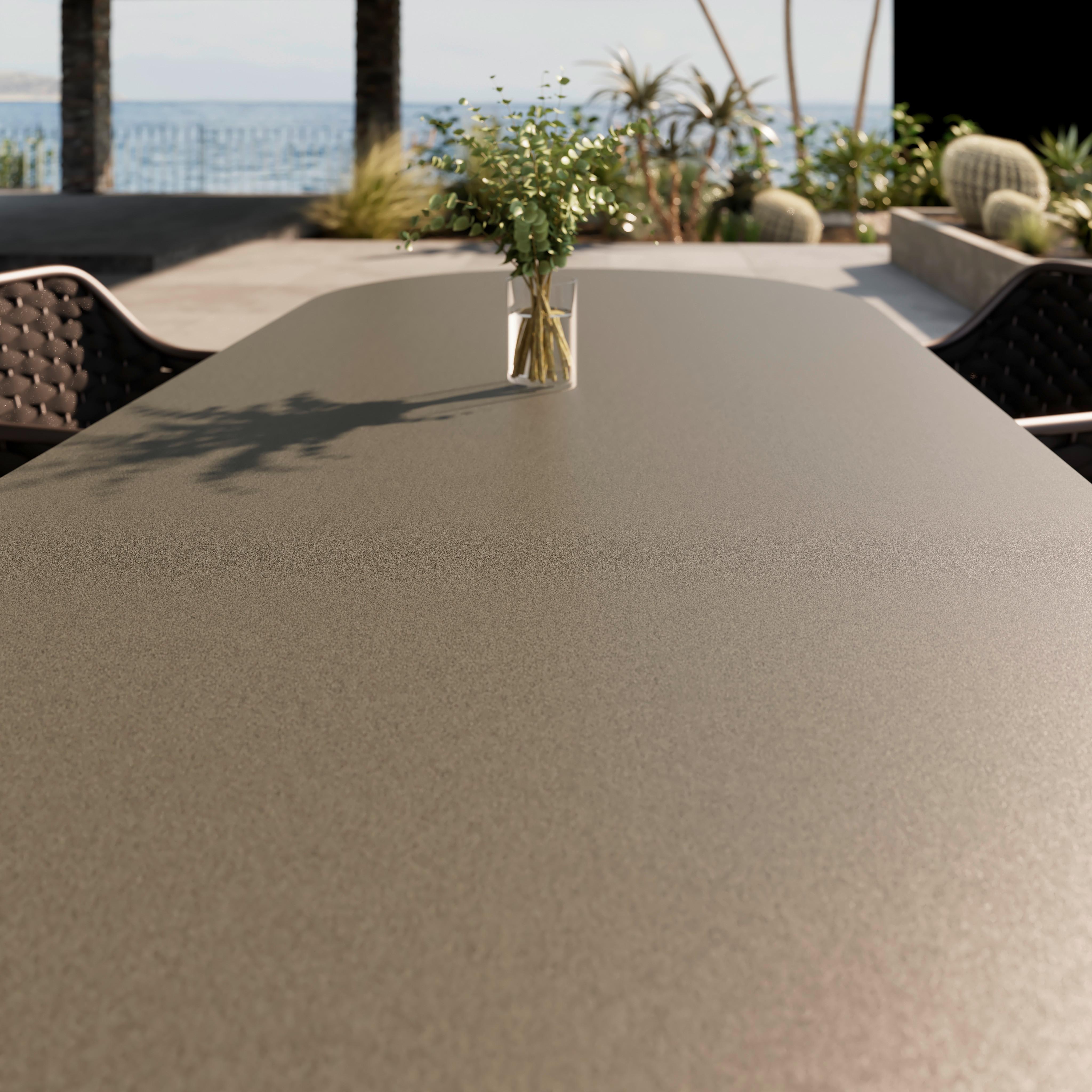 UTEBORD MONACO - beige, Modern, metall/glas (220/100/75cm) - Mömax