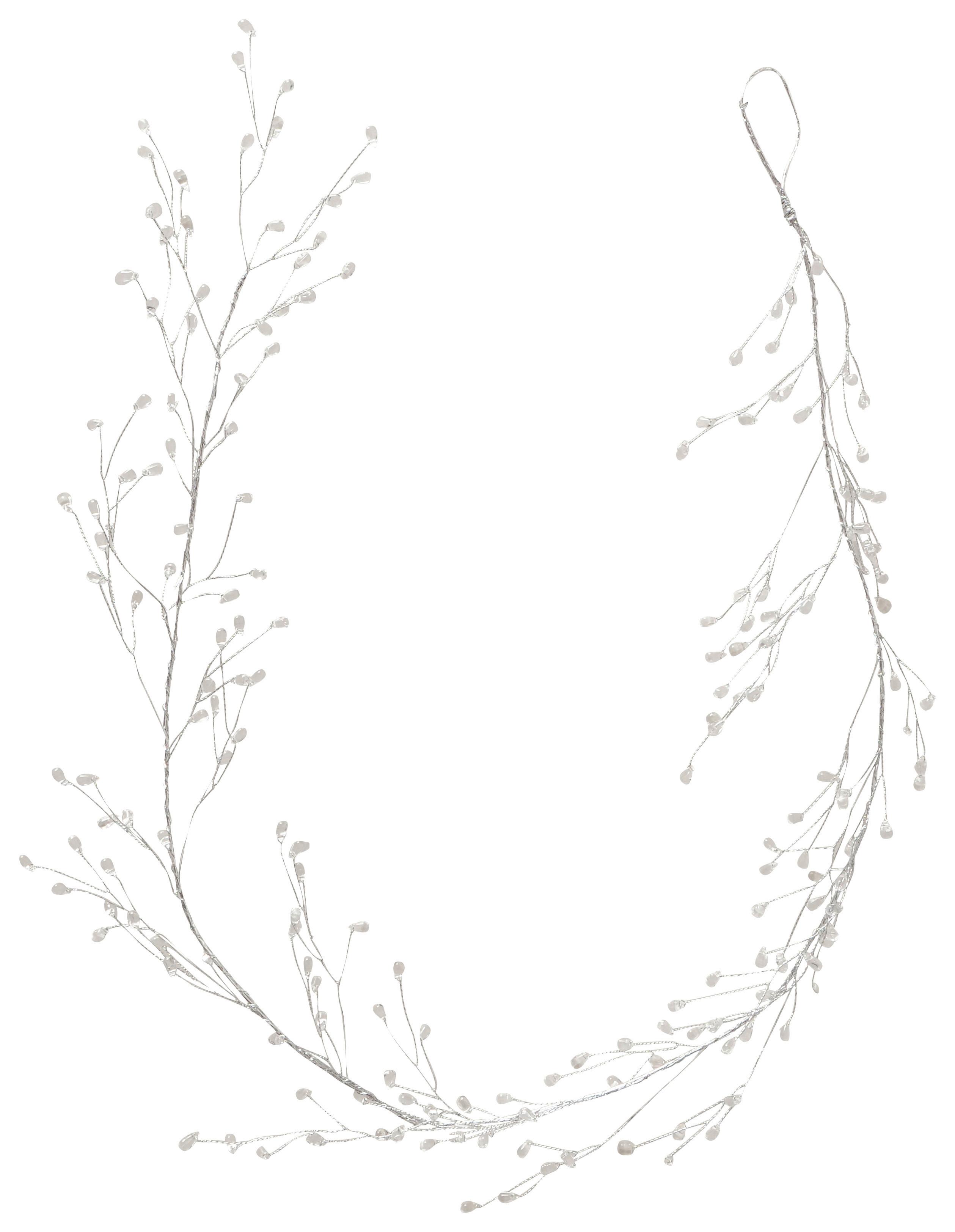 Girlande Gloomy I Silberfarben ca. 120cm - Silberfarben, KONVENTIONELL, Kunststoff/Metall (120cm) - Mömax