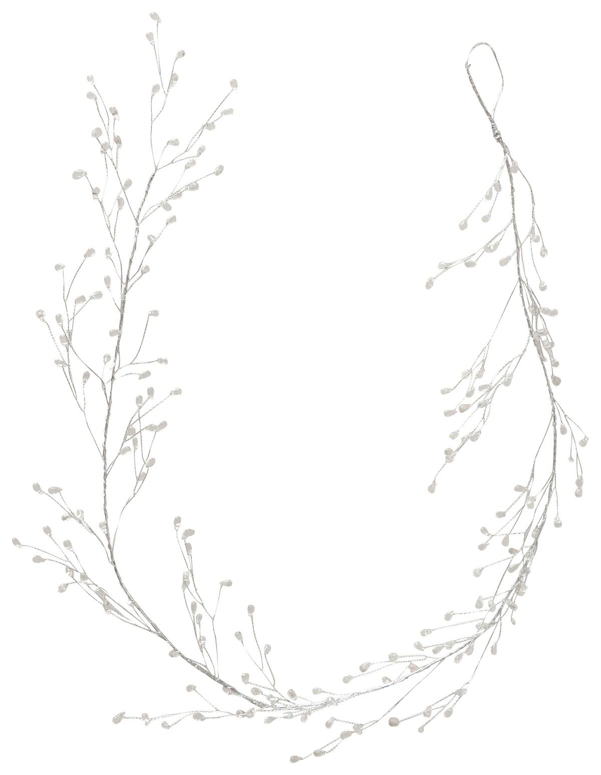 Girlande Gloomy I Silberfarben ca. 120cm - Silberfarben, KONVENTIONELL, Kunststoff/Metall (120cm) - Mömax