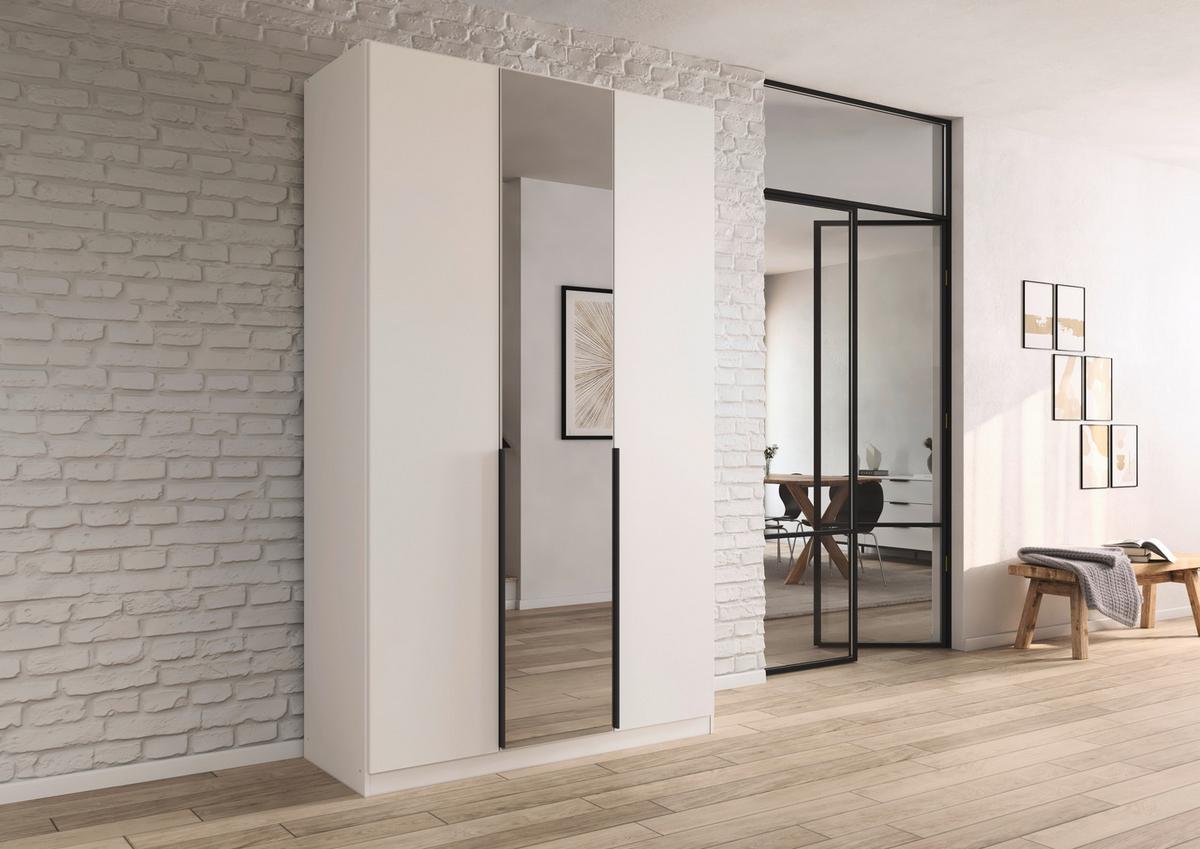 Ormar S Klasičnim Vratima Alabama - bijela/siva, Moderno, drvni materijal/metal (136/229/54cm) - Modern Living