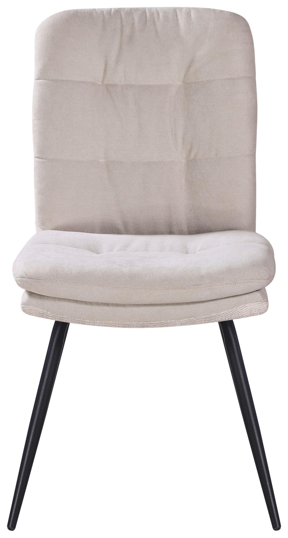 Stuhl Nova Beige - Beige/Schwarz, MODERN, Textil/Metall (48/89/67cm) - Premium Living