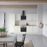 Küchenblock Cascada High m. Geräten Weiß - Eichefarben/Schwarz, MODERN, Holzwerkstoff/Metall (300cm) - Nobilia