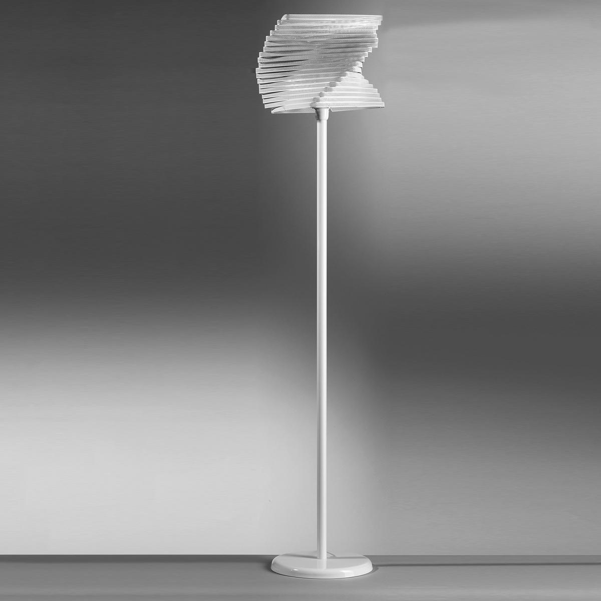 Stehleuchte Bianco Weiß max. 22 Watt - Weiß, Design, Metall (40/170cm)