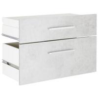 Schubladenset in Grau 2er Set - Alufarben/Grau, Modern, Holzwerkstoff/Metall (76/51,4/39cm) - Mömax