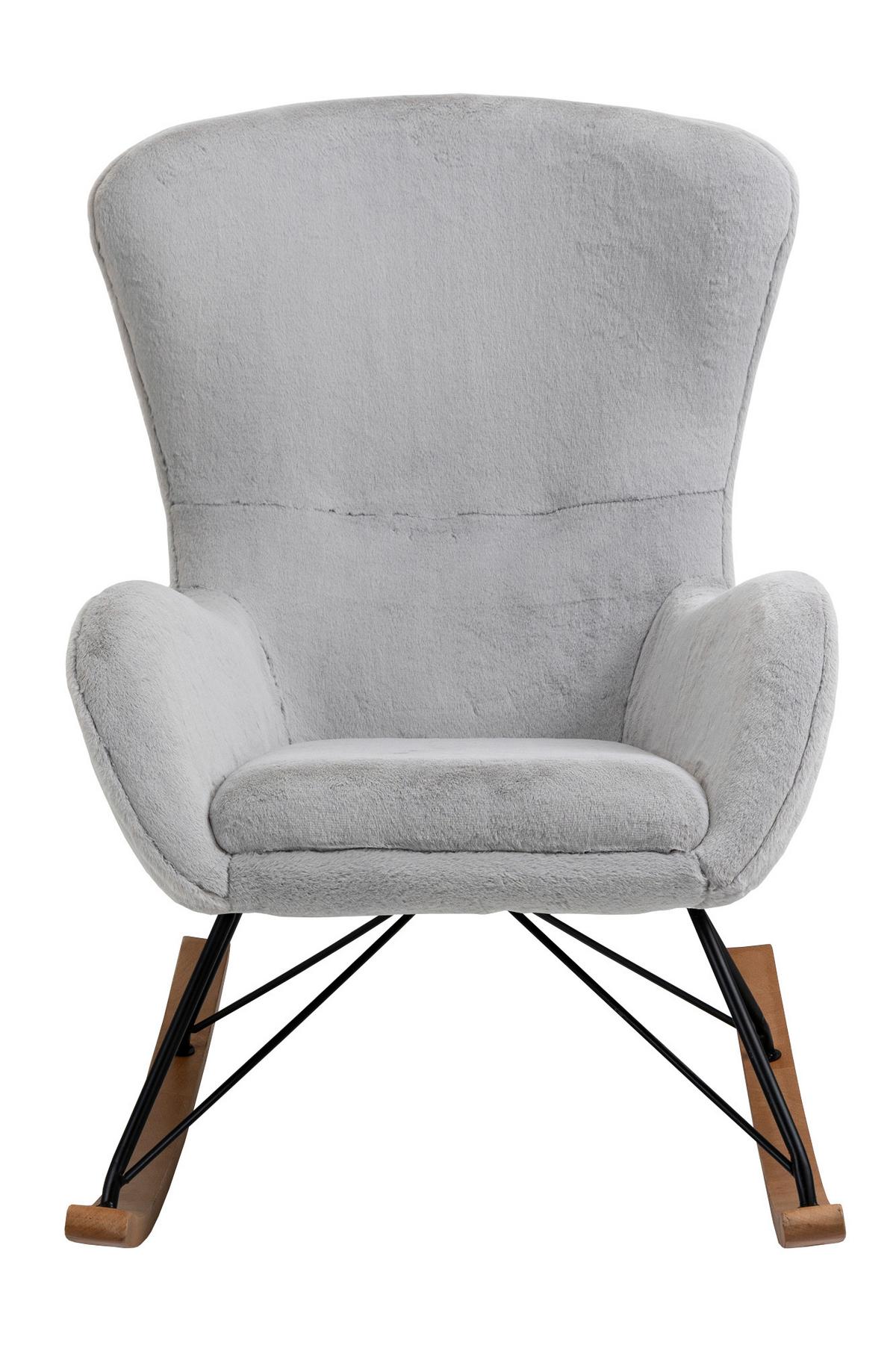 Gugalnik Lamb, Svetlo Siva - barve hrasta/svetlo siva, Moderno, kovina/tekstil (70/102/94cm) - Livetastic