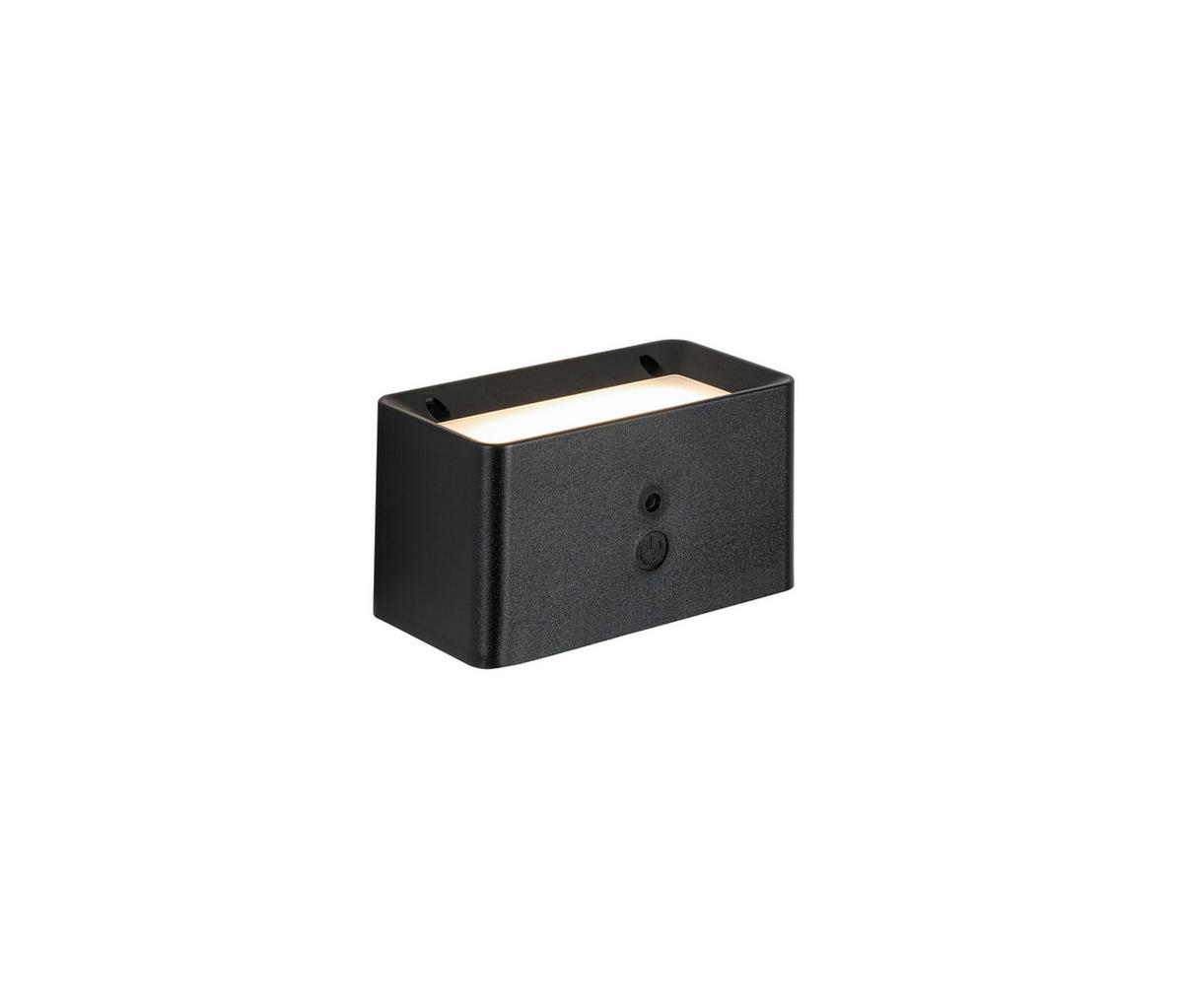 Aplică de perete cu LED Tilou - negru, Modern, plastic/metal (12/6,6/6,5cm) - Mömax