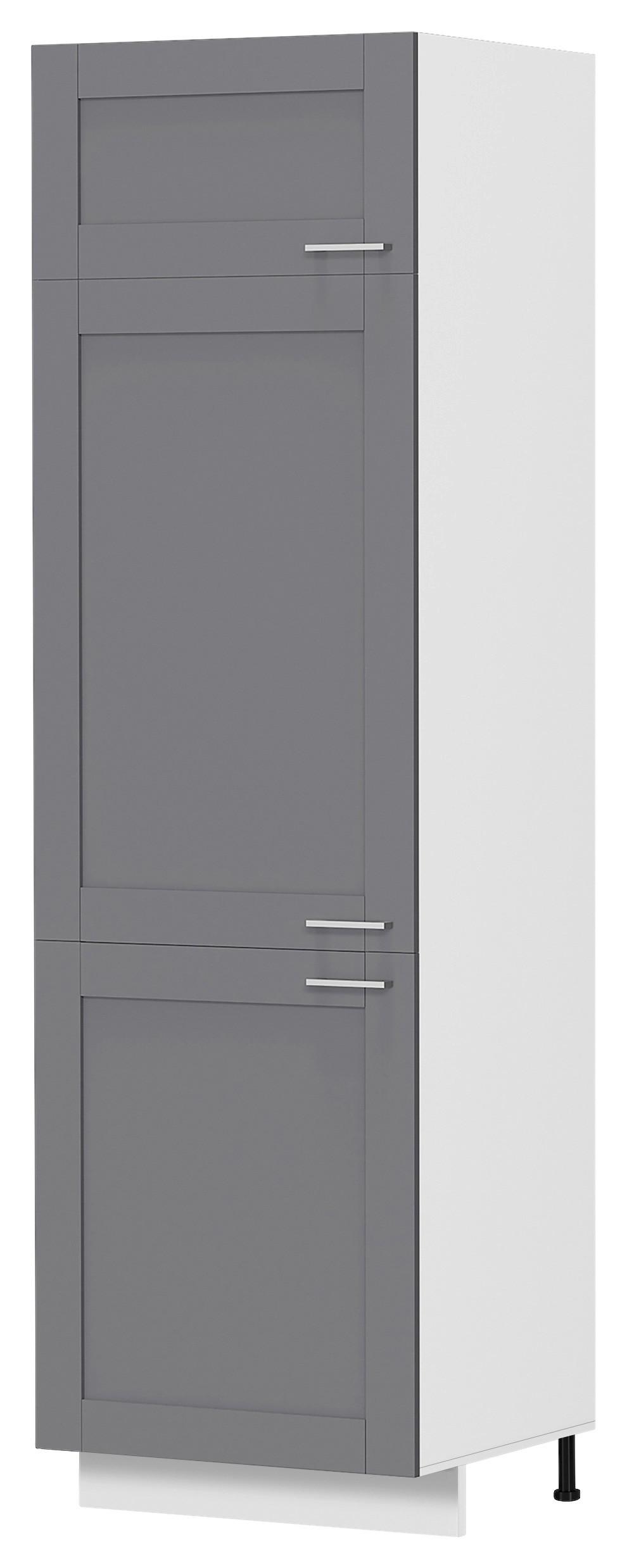 GESCHIRRSCHRANK COLURA - Weiss/Anthrazit, Trend, Holzwerkstoff/Kunststoff (60/207/57cm) - MID.YOU