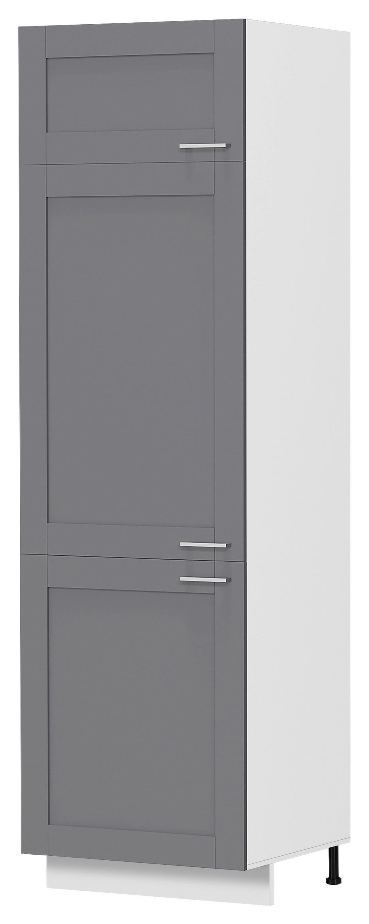 GESCHIRRSCHRANK COLURA - Weiss/Anthrazit, Trend, Holzwerkstoff/Kunststoff (60/207/57cm) - MID.YOU