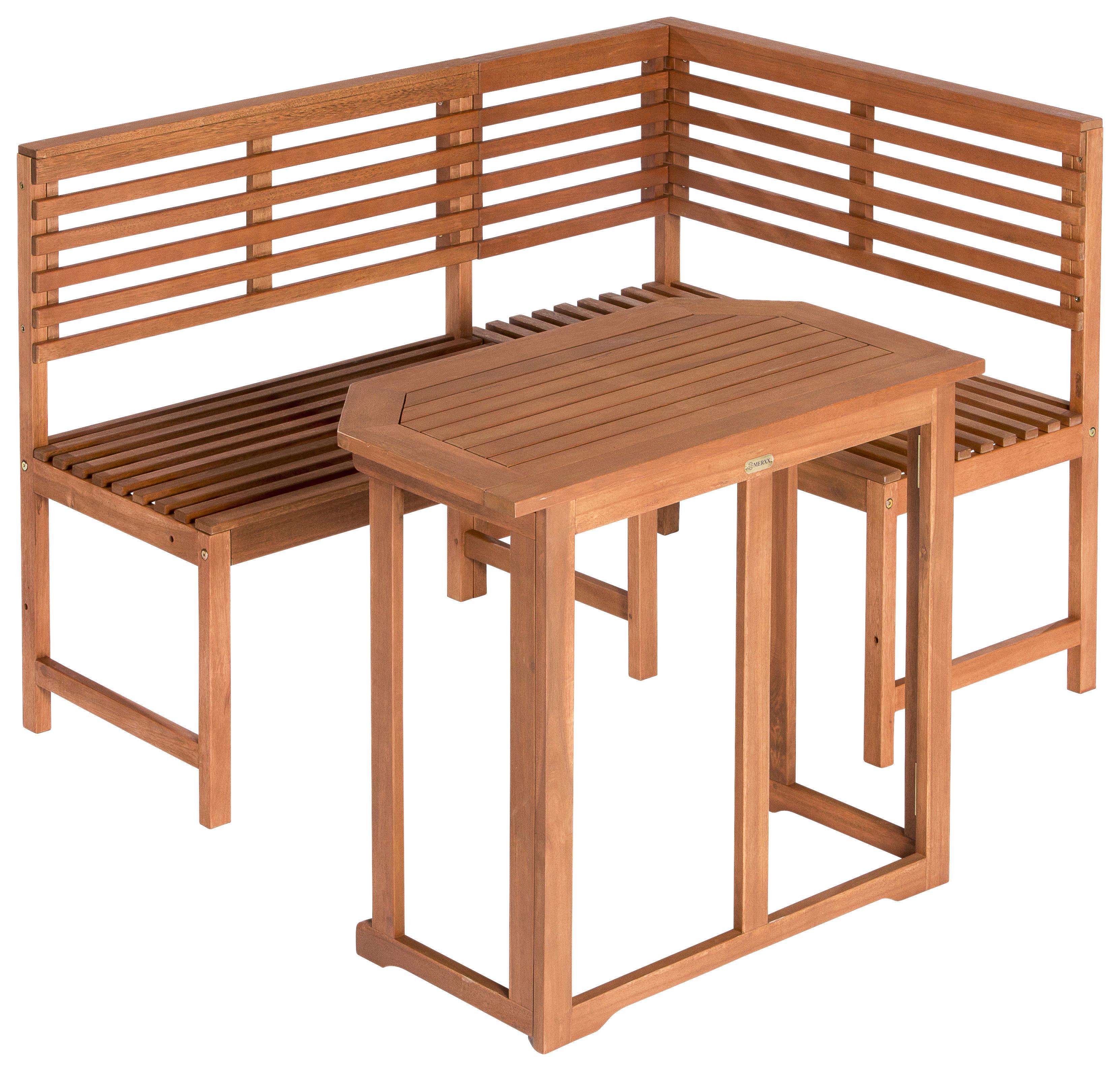 Gartentischgruppe Eukalyptus Naturfarben - Naturfarben, KONVENTIONELL, Holz - Gardenson