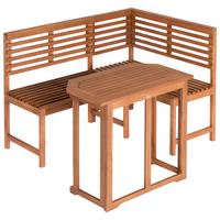 Gartentischgruppe Eukalyptus Naturfarben - Naturfarben, KONVENTIONELL, Holz (90/51/75cm) - Gardenson