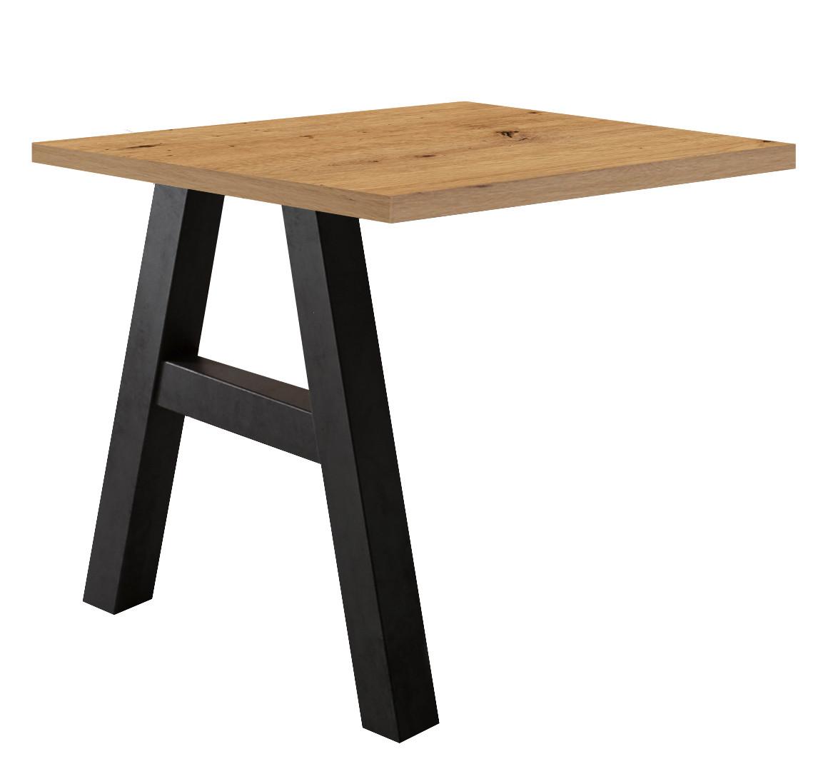 Anbauschreibtisch in Schreibtisch/Eichefarben - Eichefarben/Schwarz, MODERN, Holzwerkstoff (120/75/70cm) - Mömax