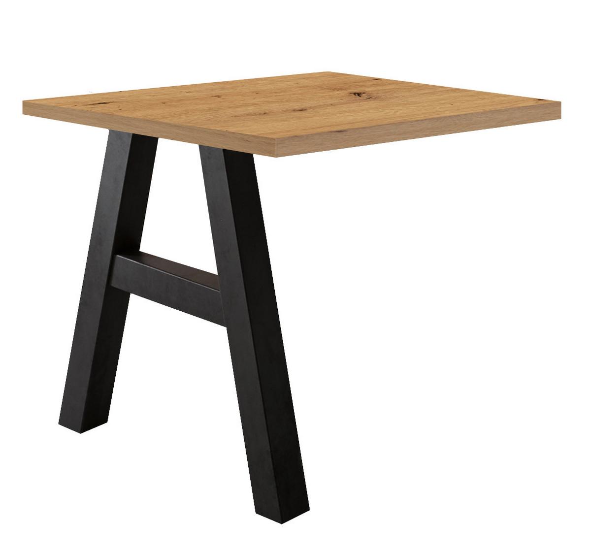 Anbauschreibtisch in Schreibtisch/Eichefarben - Eichefarben/Schwarz, MODERN, Holzwerkstoff (120/75/70cm) - Mömax