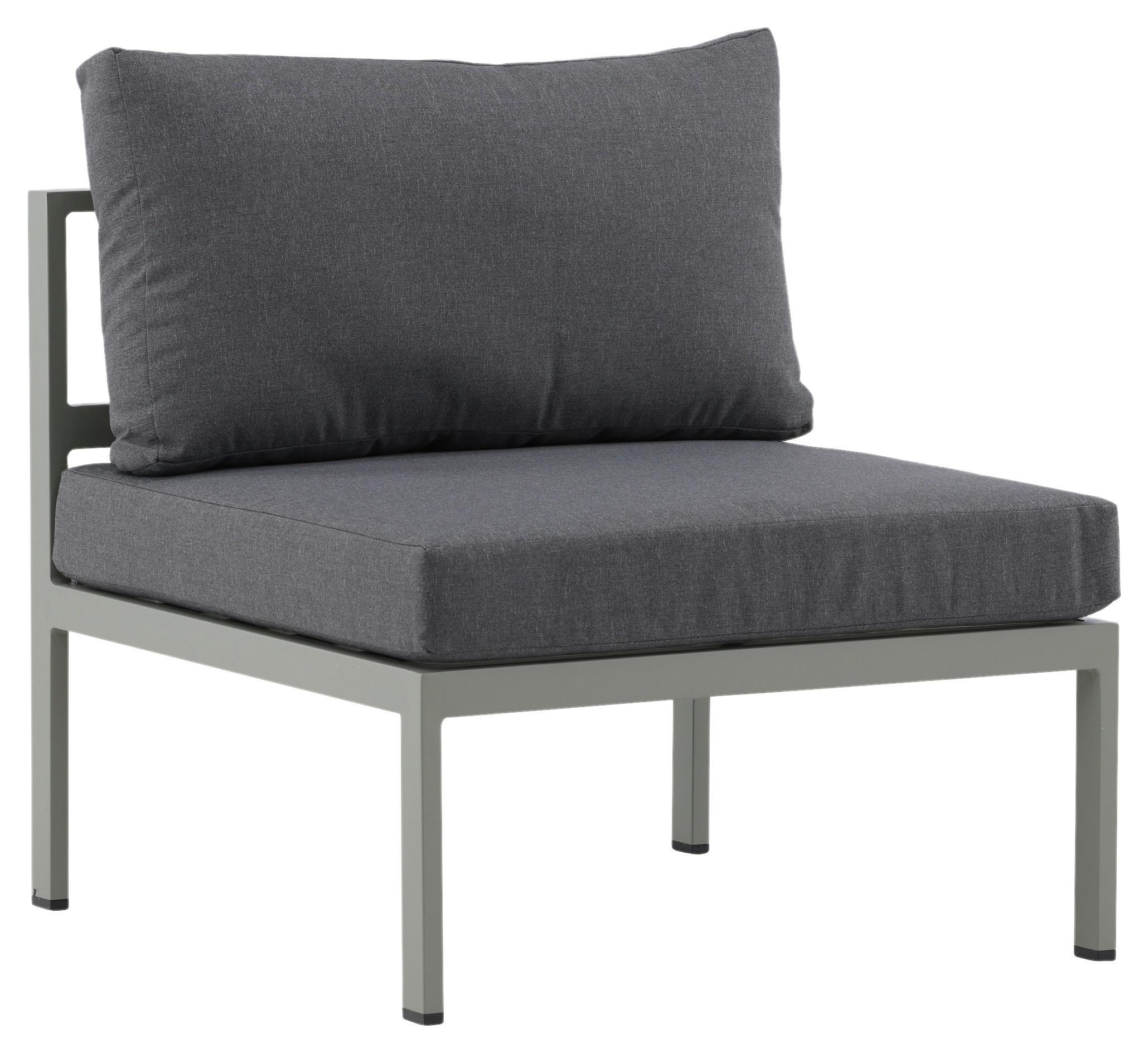 Loungesessel Copacabana ca. 70x65x74 cm Grau/Grün - Pastellgrün/Grau, KONVENTIONELL, Metall (70/65/74cm) - Gardenson