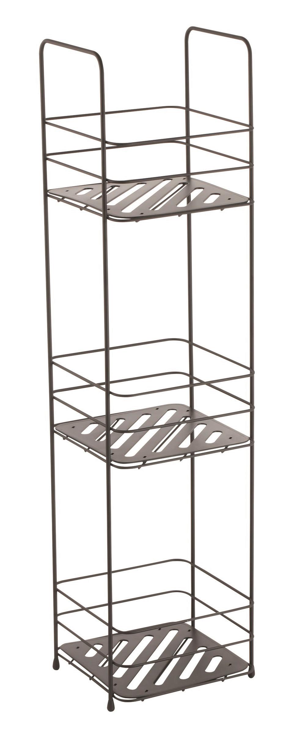 Regal 142659 Kery - Schwarz, Konventionell, Metall (16,5/15,5/63cm) - Spirella