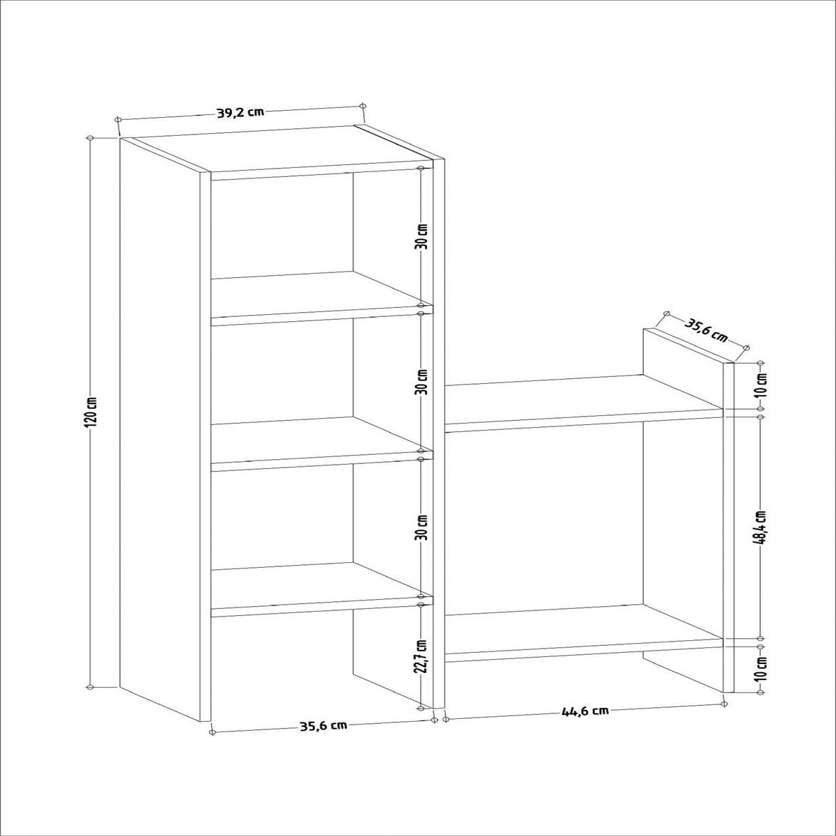 Regal Za Čevlje Earl - antracit, Design, leseni material (85,6/120/35,6cm) - Livetastic
