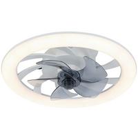 Ventilator de plafon Virti - alb/transparent, Modern, plastic (50/12cm) - Mömax