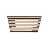 LED-Deckenleuchte Ruko Schwarz/Eichefarben max. 24 W - Eichefarben/Schwarz, MODERN, Holzwerkstoff/Kunststoff (42,5/42,5/5,5cm) - Mömax