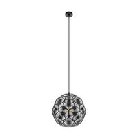 Hängeleuchte 39618_skoura 1 - Schwarz, Basics, Metall (41/150cm) - Eglo