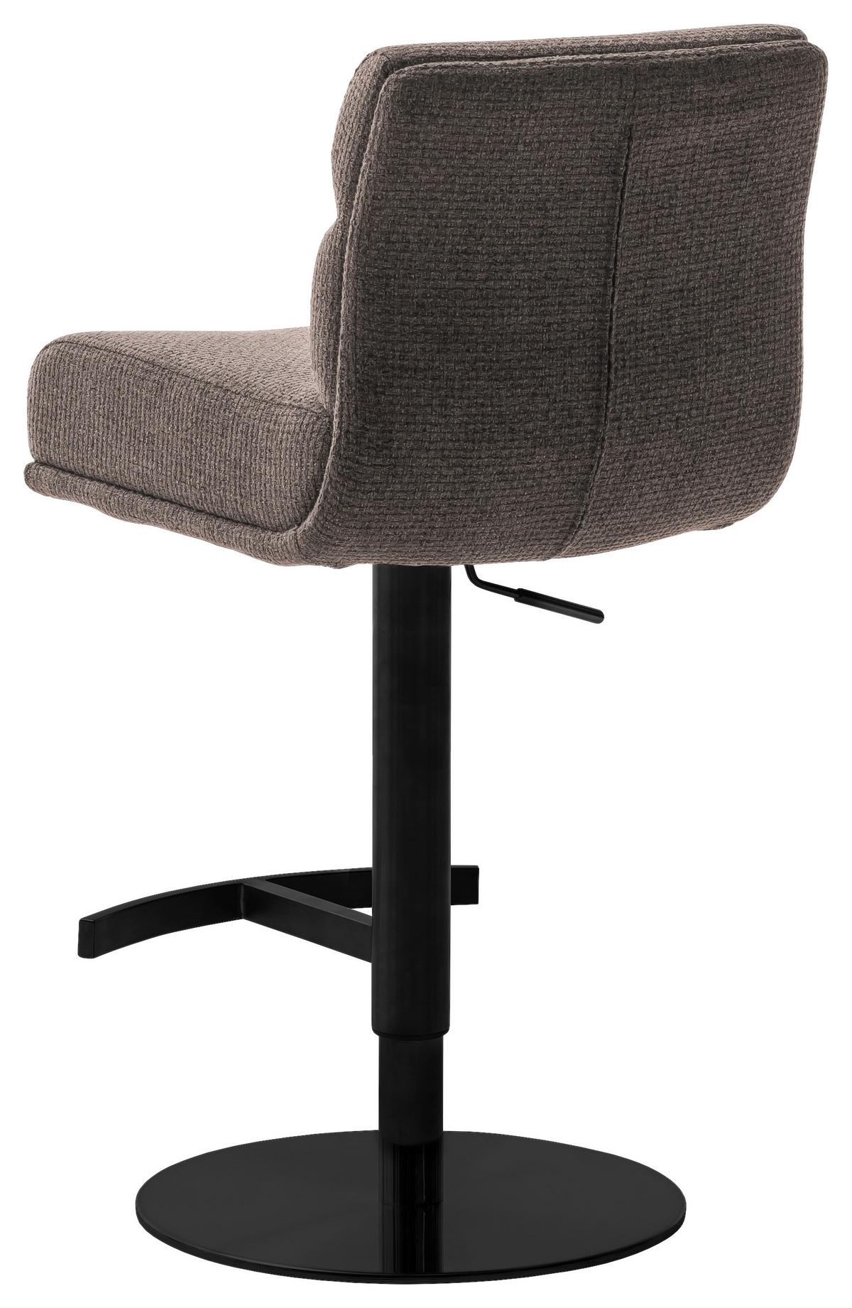 STOŁEK BAROWY LEXINGTON - czarny/cappuccino, Design, metal/tkanina (43/84/52cm) - Dieter Knoll