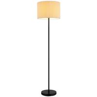 LAMPA STOJĄCA LISA - kolor naturalny/czarny, Modern, metal/tkanina (38/152cm) - Novel